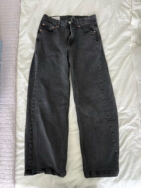 GAP Black Wide-Leg High-Rise Jeans